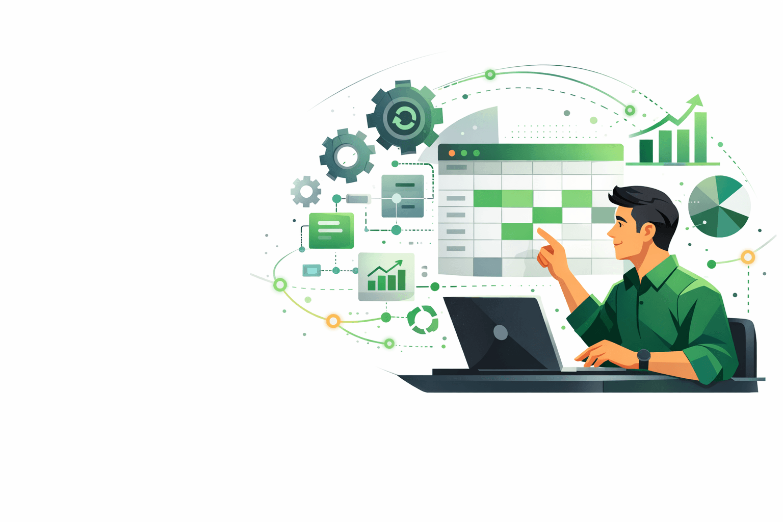 Excel Automation Expert Illustration